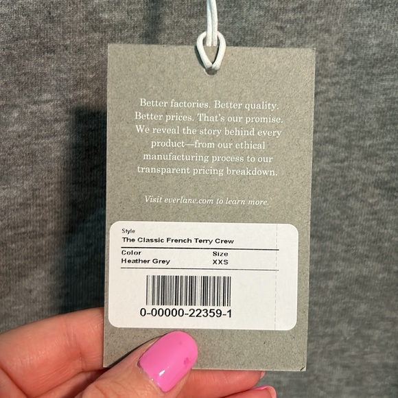 NWT Everlane The Unisex French Terry Crew - Picture 7 of 10